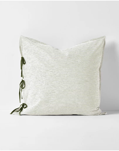 Aura Home - Chambray Mini Stripe European Pillowcase