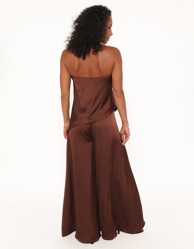 Petal & Pup - Charmer Wide Leg Pant - Dark Brown