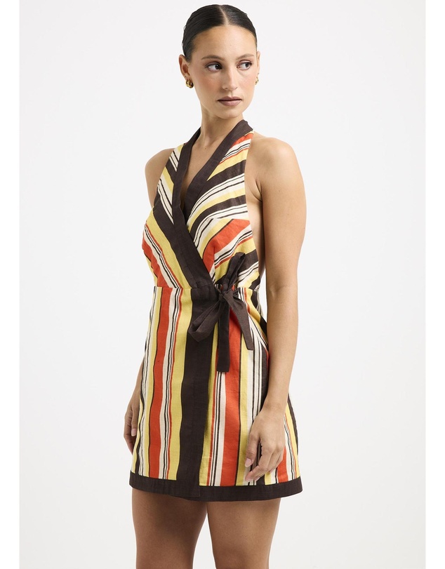 Subtitled - Abilene Halter Wrap Mini Dress