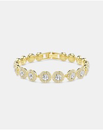 Swarovski - Una Angelic Set, Set 3, Round Cut, White, Gold-tone Plated