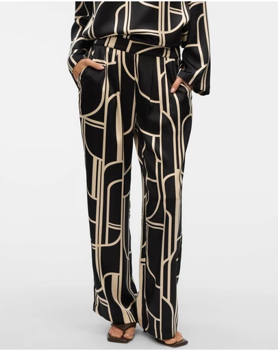 Vero Moda - Hadley Printed Wide-Leg Pants