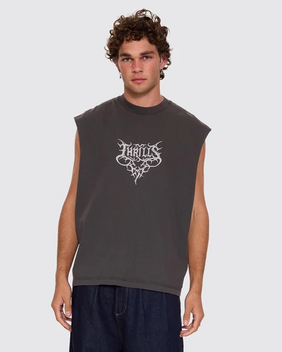 Thrills - South Of Heaven Box Crop Muscle Tee