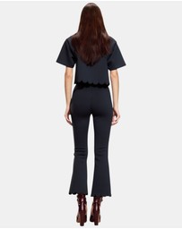 Cynthia Rowley - Scallop Bonded Cropped Pants