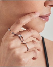 Ania Haie - Ania Haie Silver Orb Claw Adjustable Ring