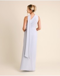 Six Stories - One Shoulder Neck Tie Chiffon Bridesmaid Dress