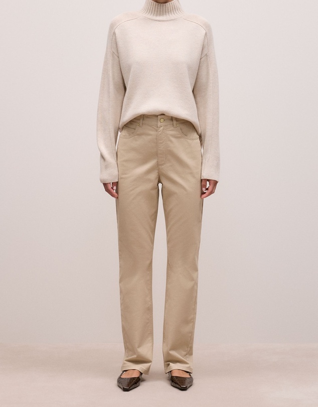 Trenery - Moleskin Five Pocket Pant in Putty