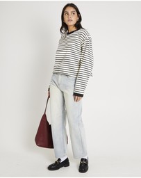 Subtitled - Long Sleeve Stripe Top
