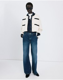 M.N.G - Contrasting Ribbed Cardigan
