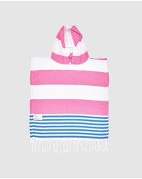 Tolu Australia - Pink and Blue Kids Hooded Beach Towel