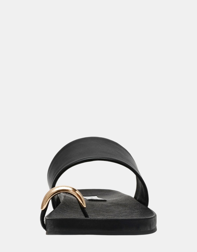 Steve Madden - Dove Black Leather Sandals