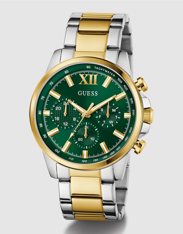 GUESS - Guess Men's 2-Tone 44mm Multi-function Watch