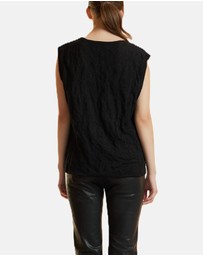 Cynthia Rowley - Crinkle Knit Sleeveless Top