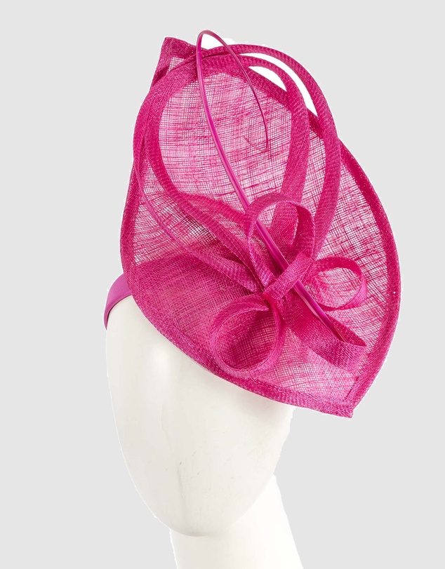 Max Alexander - Tall Fuchsia Racing Fascinator