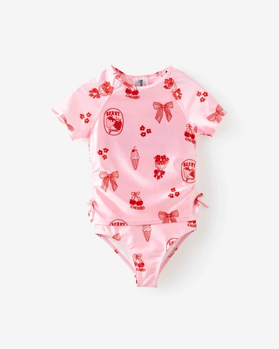 Cotton On Kids - Florence S/S Rashie And Bikini Bottom Set