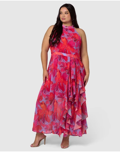 Pink Dusk by Curve Project - Kiss Kiss Maxi Dress