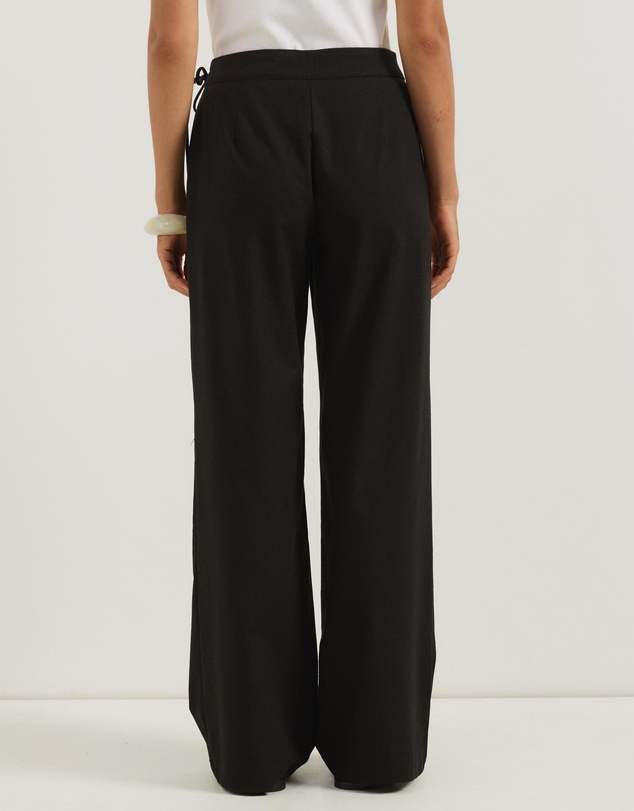 Atmos&Here - Ayla Linen Blend Pants With Bead Tie Detail