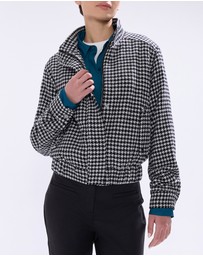 Marcs - Quinn Houndstooth Bomber Jacket
