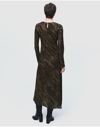 M.N.G - Satin Animal-Print Dress
