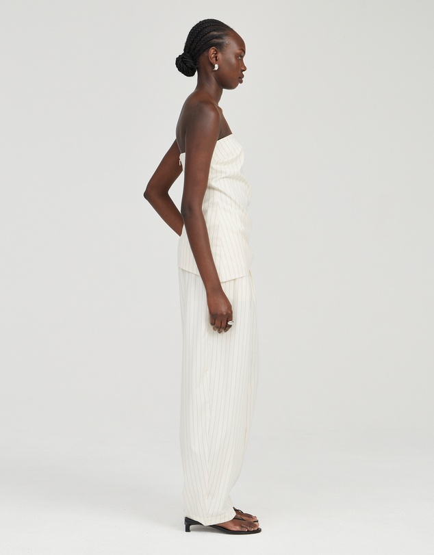Third Form - Obscura Pinstripe Strapless Top