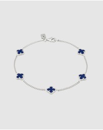Kuzzoi - ICONIC EXCLUSIVE - Bracelet Male Cloverleaf Enamel 925 Sterling Silver