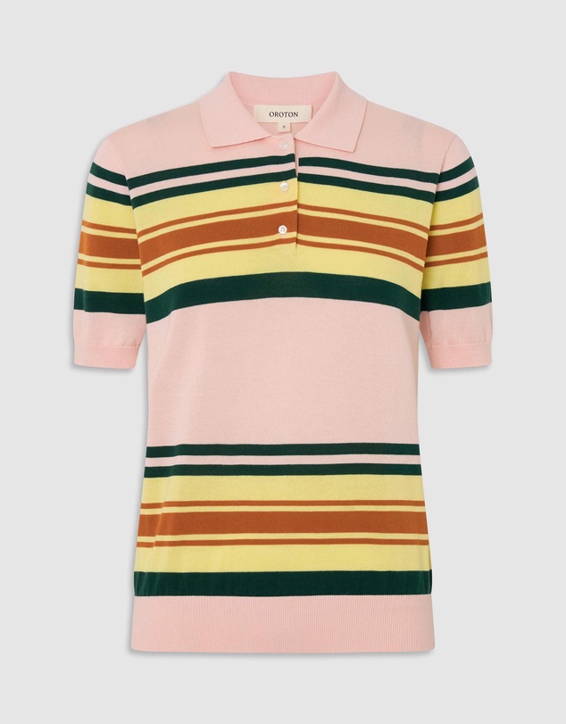 Oroton - Multi Stripe Knit Polo
