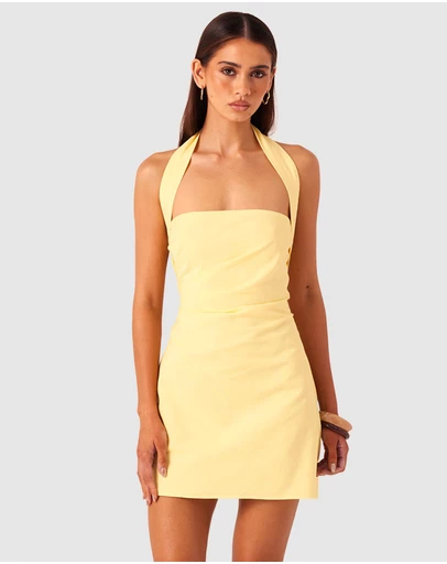 SNDYS - Romi Halterneck Mini Dress