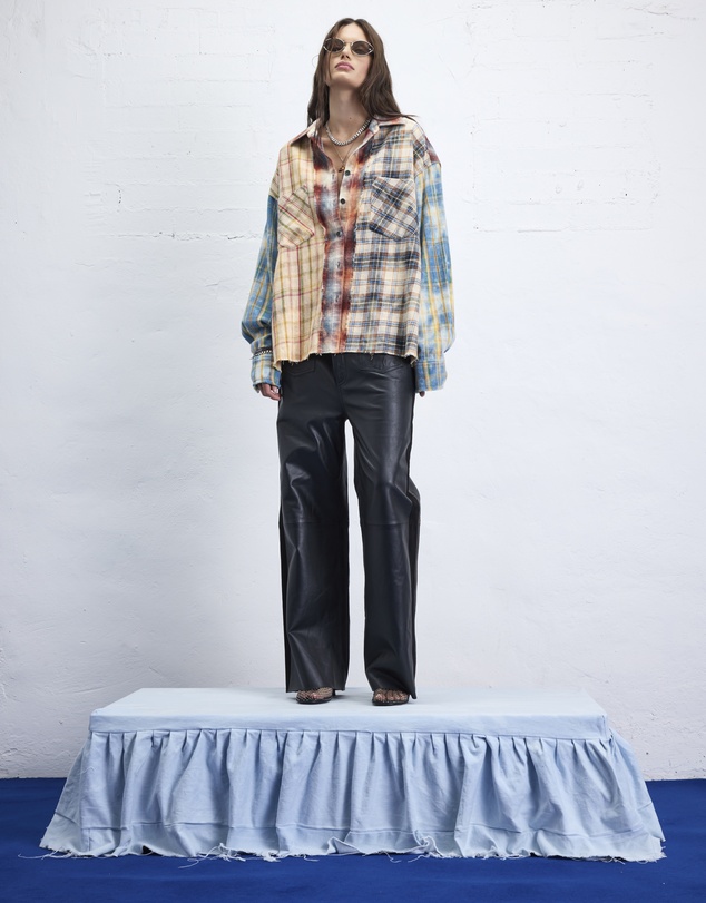 THE TALES - Patchwork Check Flannel Shirt