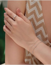 Ania Haie - Silver Textured Chain Bracelet