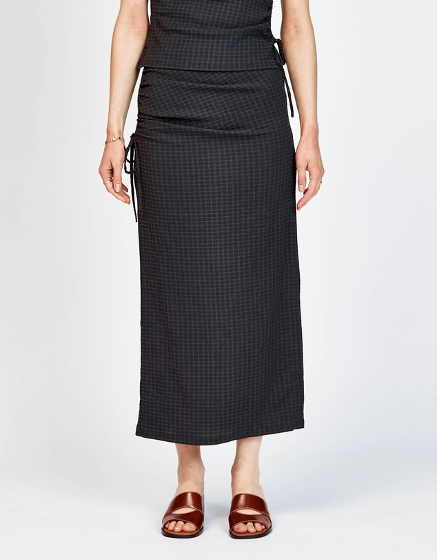 bul - Bruns Skirt Black Navy Check