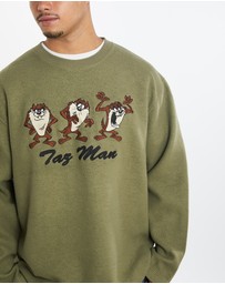 Vintage by The Real Deal - Pre Loved - Vintage 1995 Taz Devil Looney Tunes Fleece Sweatshirt