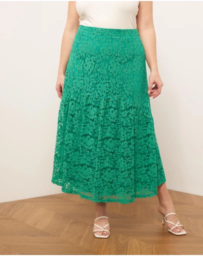 Atmos&Here Curvy - Vida Lace Midi Skirt