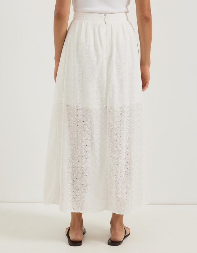 Atmos&Here - Luci Broderie Long Midi Skirt
