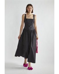 Glamorous - Tie back dropped waist midi dress