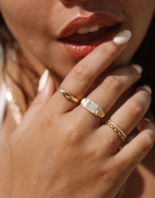 HOUSE OF SLANI - Stackable Gold Filled Gem Ring
