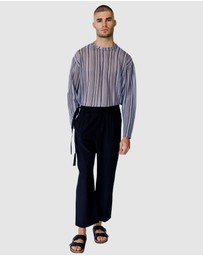 Justin Cassin - Chad Sheer Stripe Top