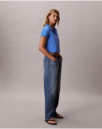 Calvin Klein Jeans - Cooling Jersey Cropped Polo Shirt