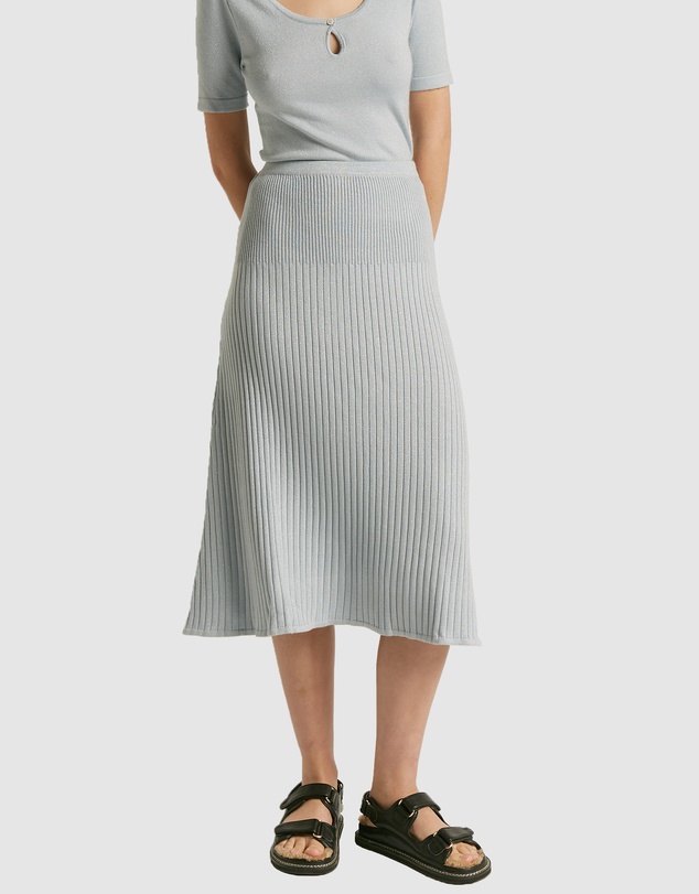 FRIEND of AUDREY - Santa Monica Lurex Midi Skirt