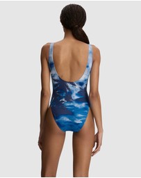 Polo Ralph Lauren - Printed Polo USA Scoop Neck Tank Swimsuit