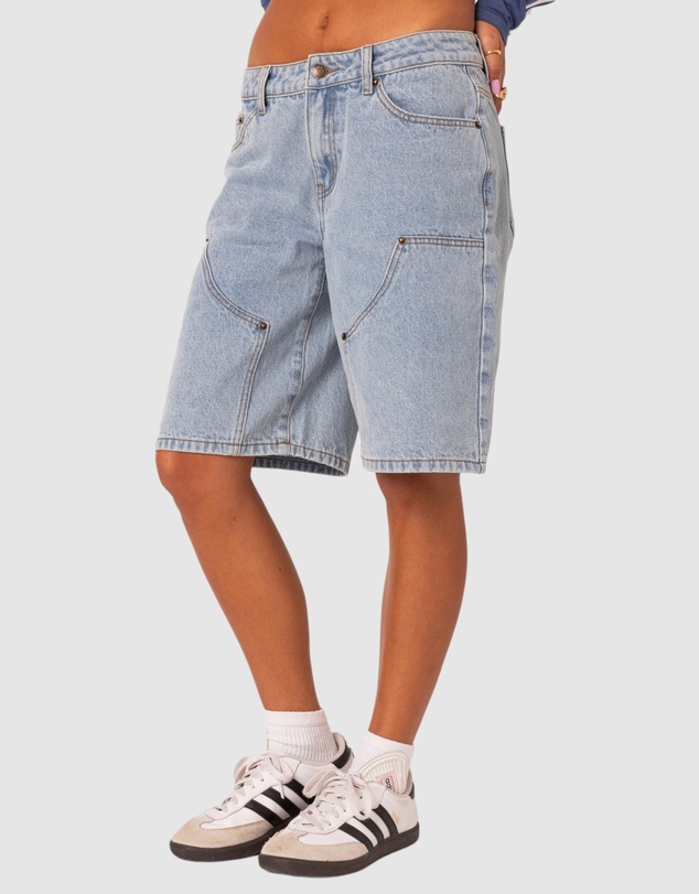 EDIKTED - Jacqui Low Rise Denim Bermuda Shorts