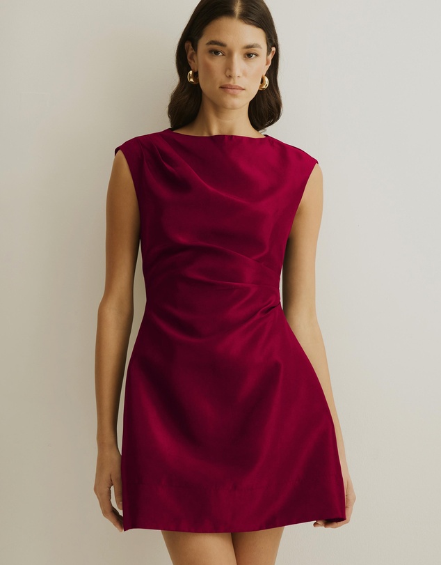 Atmos&Here - Rosie Structured Satin Mini Dress