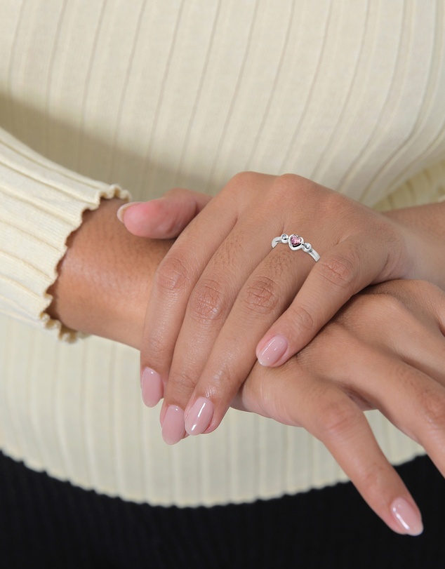 Elli Jewelry - Ring with Stones Heart Zirconia 925 Sterling Silver