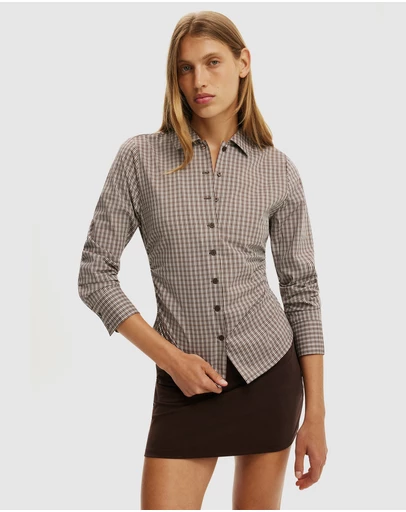 Cotton On - Peyton Gathered Long Sleeve Shirt