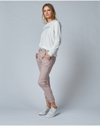 DRICOPER DENIM - Cuffed Pink Clay Jeans