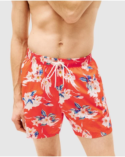 Tommy Hilfiger - Print Mid-Length Swim Shorts