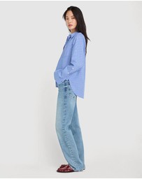 Good American - Soft Tech Good True Straight Jeans