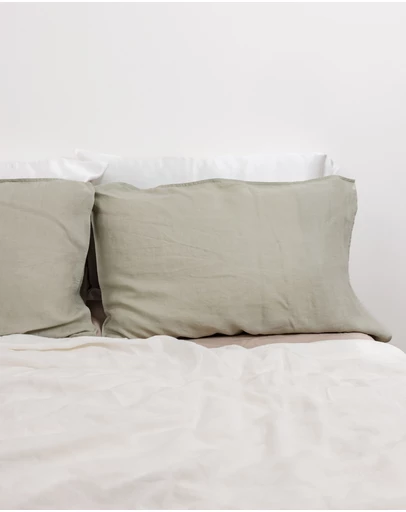 SILK MAGNOLIA - French Linen Pillowcase