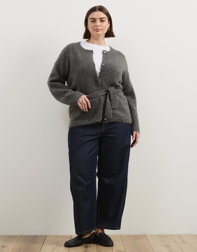 Atmos&Here Curvy - Jovie Boucle Knit Cardigan