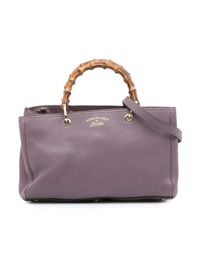 Pre-Loved by Azura Reborn - Pre-Loved Medium Calfskin Bamboo Shopper Satchel
