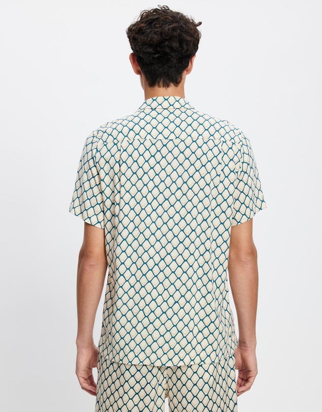 Scotch & Soda - Regular Fit Short Sleeve AOP Viscose Shirt