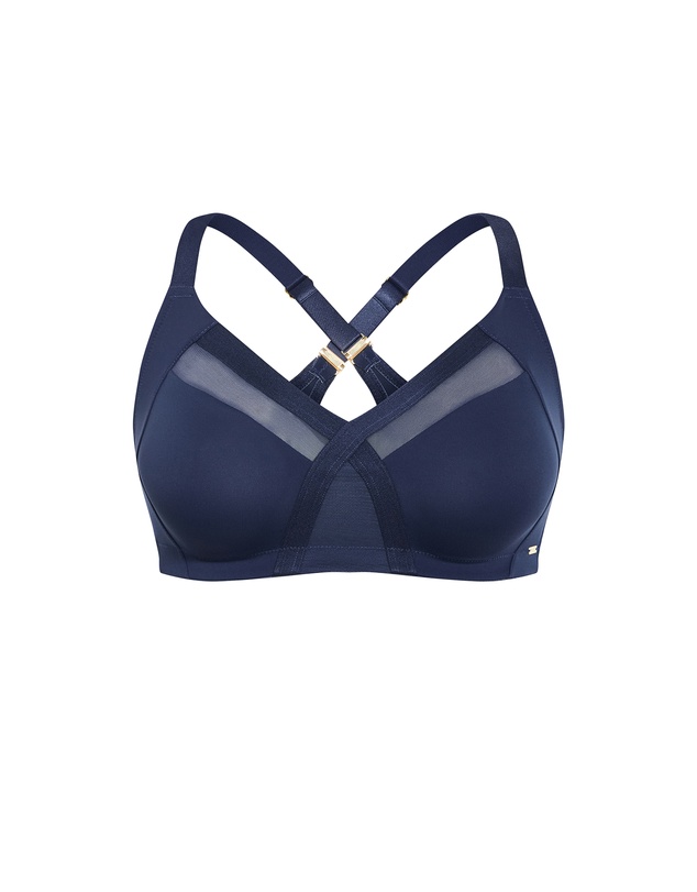 City Chic - Plus size Luxe Microfibre Wireless Bra - navy
